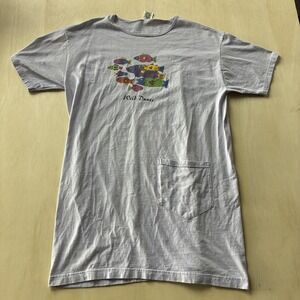 Vintage LAT Sportswear Wild Dunes Shirt Womens OS Purple Fish Tee Cover Up